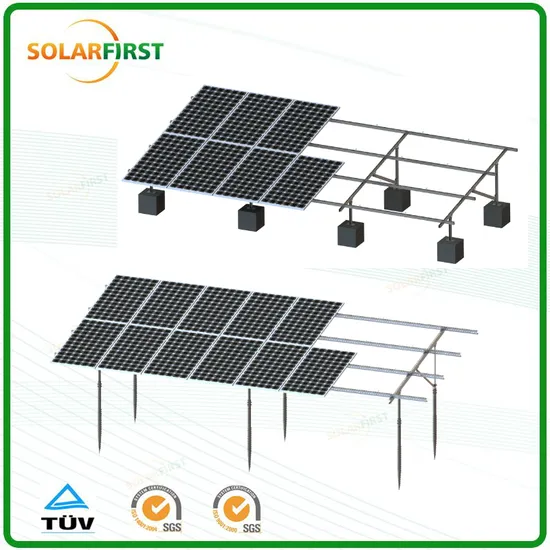 Ground Mount Solar Panel Rail Support Racks 